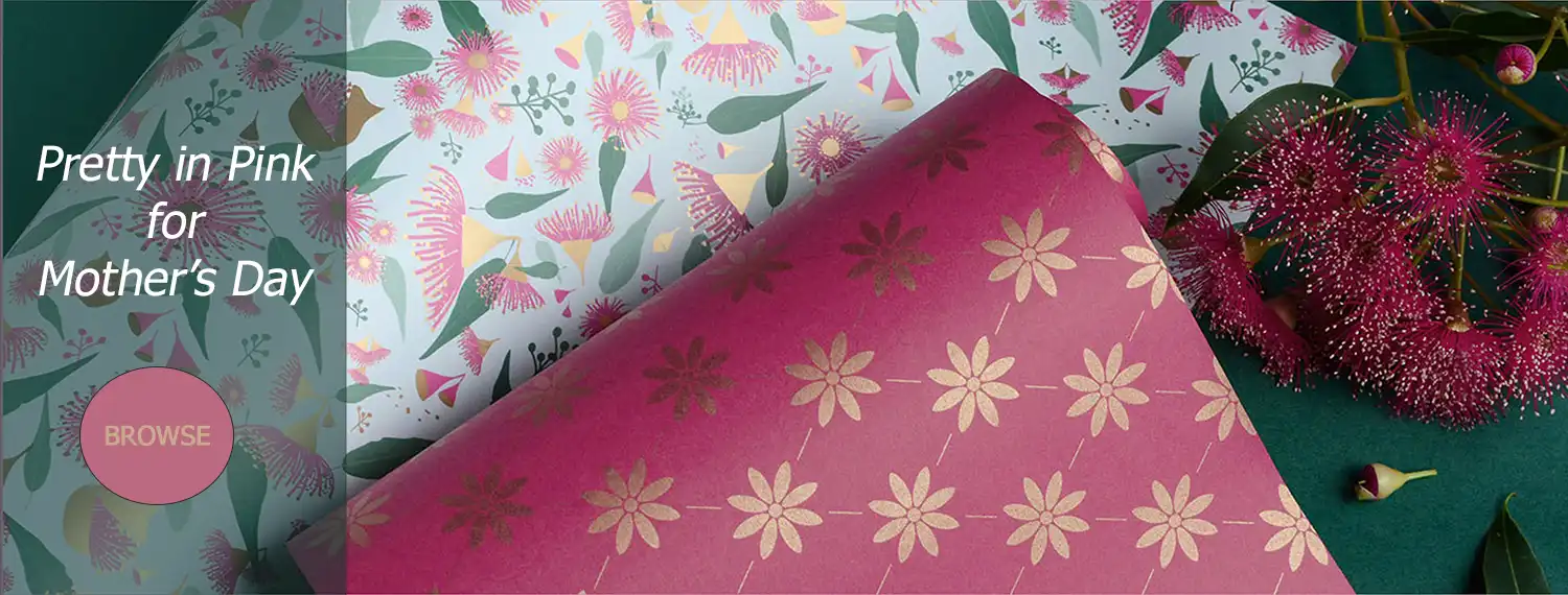 Pretty in Pink wrappping papers for Mother's Day