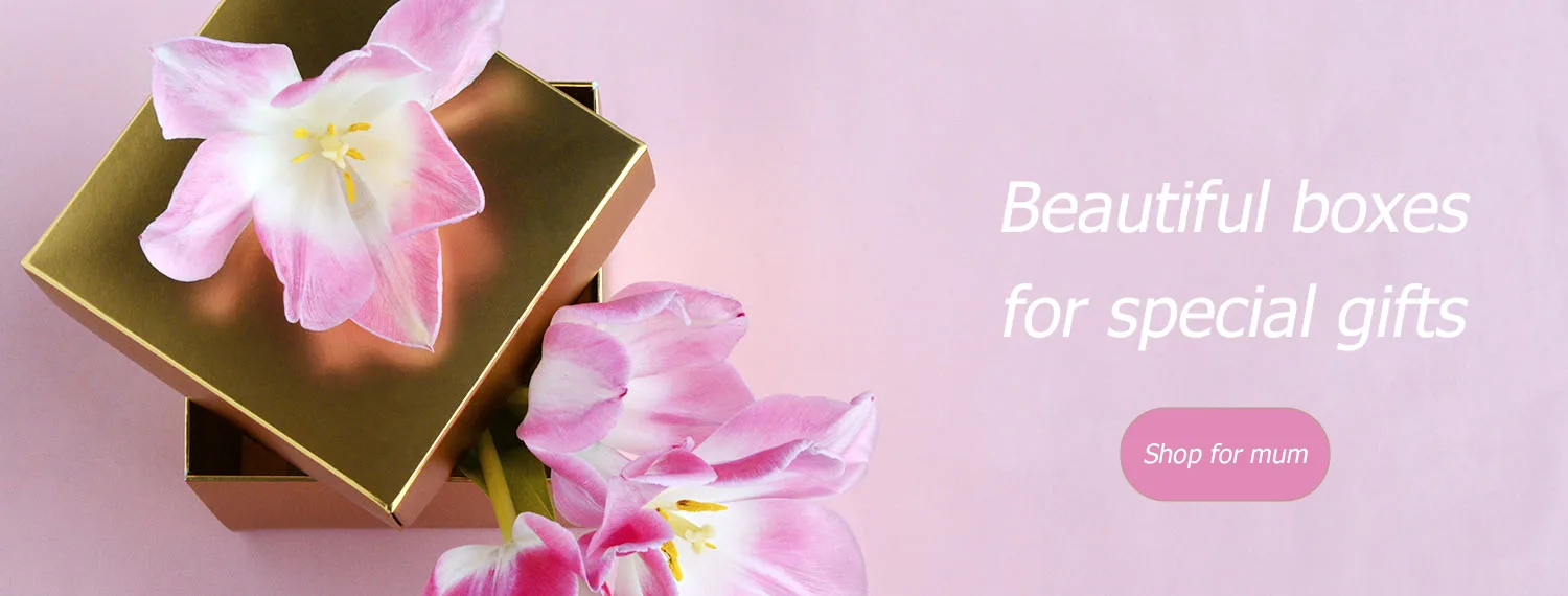 Beautiful gift boxes in gold