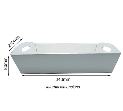 hamper tray with handles lge (10pcs) -white #2