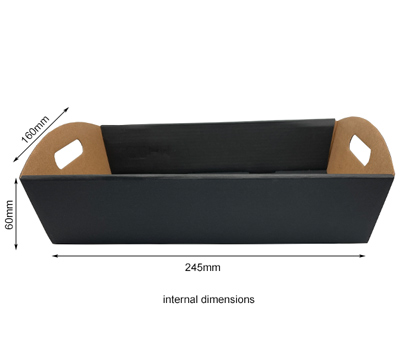 hamper tray with handles med (10pcs) - matt black #2