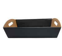 hamper tray with handles med (10pcs) - matt black
