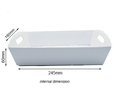 hamper tray with handles med (10pcs) -white #2