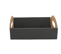 hamper tray with handles sml (10pcs) -matt black