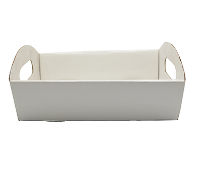 hamper tray with handles sml (10pcs) - white