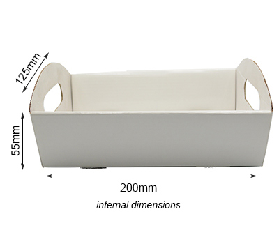 hamper tray with handles sml (10pcs) - white #2