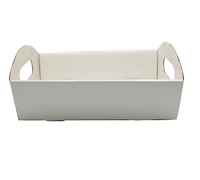 hamper tray with handles sml (10pcs) - white