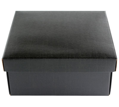 gift box easy 22cm low (10pcs)-black linen
