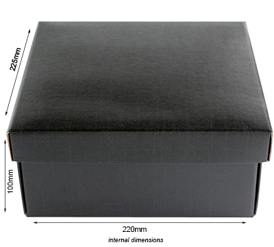 gift box easy 22cm low (10pcs)-black linen #3