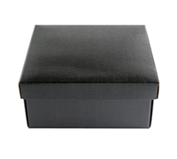 gift box easy 22cm low (10pcs)-black linen