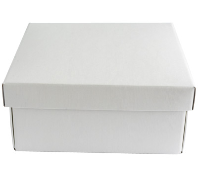 gift box easy 22cm low (10pcs)-white linen
