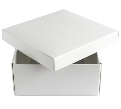 gift box easy 22cm low (10pcs)-white linen #2