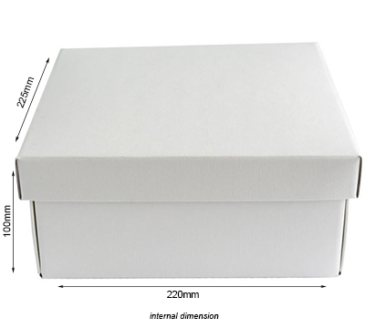 gift box easy 22cm low (10pcs)-white linen #3
