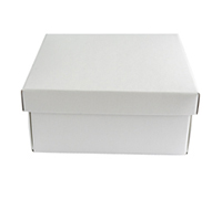 gift box easy 22cm low (10pcs)-white linen