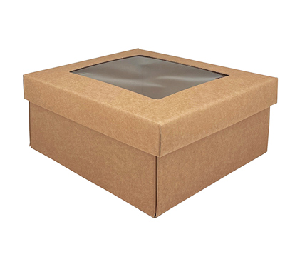 gift box easy window 22cm low (10pcs)-natural #3