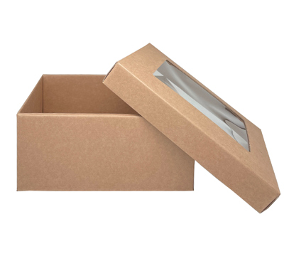 gift box easy window 22cm low (10pcs)-natural #2