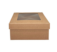 gift box easy window 22cm low (10pcs)-natural