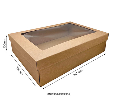gift box easy window shirt large (10pcs)-natural #3