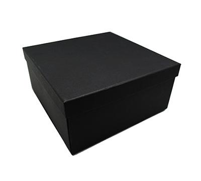 gift box base-lid squared2 (3pcs) - black linen