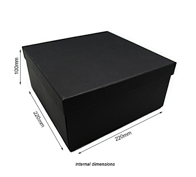 gift box base-lid squared2 (3pcs) - black linen #4