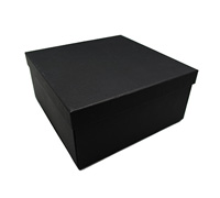 gift box base-lid squared2 (3pcs) - black linen