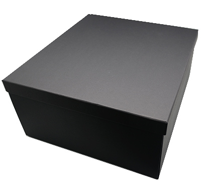gift box base-lid large gift (3pcs) - black linen #1