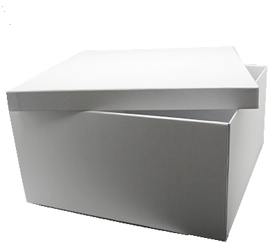 gift box base-lid large gift (3pcs) - white linen #2