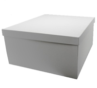 gift box pack - base&lid large gift - white linen