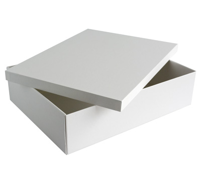 gift box base-lid large shirt (3pcs) - white linen #2