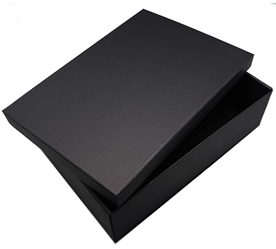 gift box base-lid small shirt (3pcs) - black linen #2