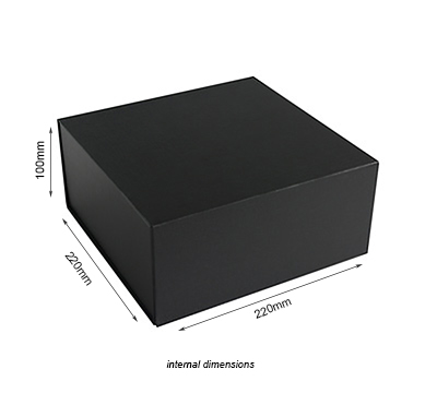 gift box magnetic squared2 (3pcs) - black linen #5