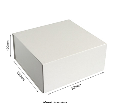 gift box magnetic squared2 (3pcs) - white linen #5