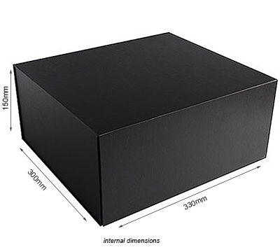 gift box magnetic large gift (3pcs) - black linen #5