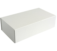 gift box magnetic wine 2 (3pcs) - white linen