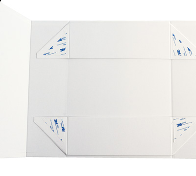 gift box magnetic triple (3pcs) -  white linen #4
