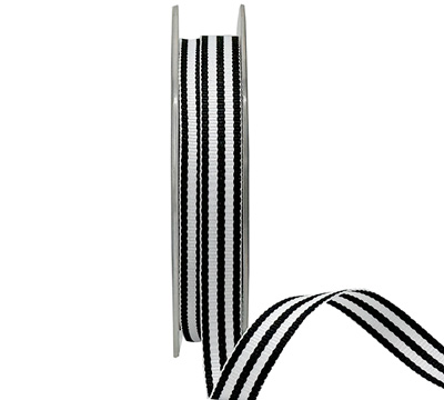 10mm classic stripe (3pcs) - black white