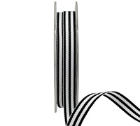 10mm classic stripe (3pcs) - black white