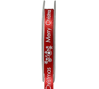 10mm merry christmas print (3pcs) - red white
