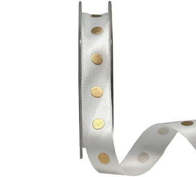 15mm essential spot white (3pcs) - metallic gold