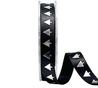 16mm satin tiny trees (3pcs) - black silver