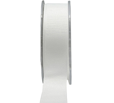 25mm classic grosgrain (3pcs) - white
