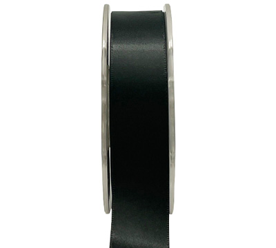 25mm double sided satin (3pcs)-black