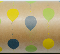 10m balloon fiesta kraft slim-wrap pack-lime- navy-yellow