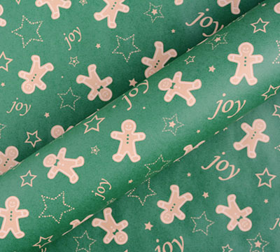 10m gingie kraft slim-wrap pack-green-white #2