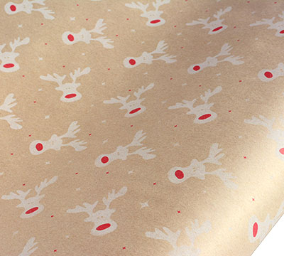 10m rudolph kraft slim-wrap pack-white-red #2