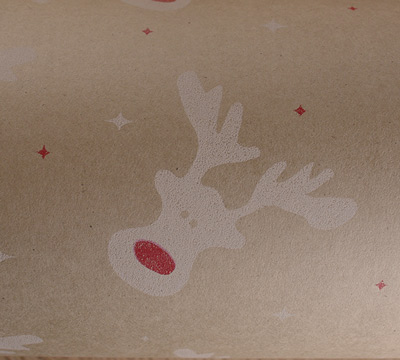 10m rudolph kraft slim-wrap pack-white-red