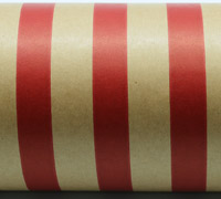 10m  stripe kraft slim-wrap pack-red