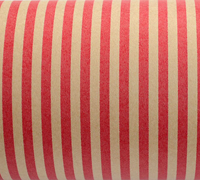 10m mini stripe kraft slim-wrap pack-red