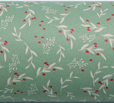 10m winterberry kraft slim-wrap pack-sage-white-red