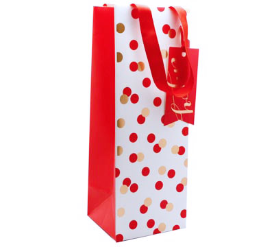 gift bag bottle confetti (5pcs) - red-gold