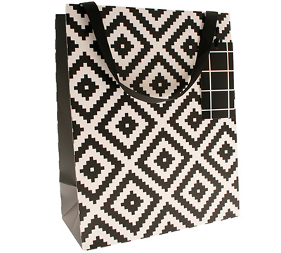 gift bag large aztec (5pcs) - black